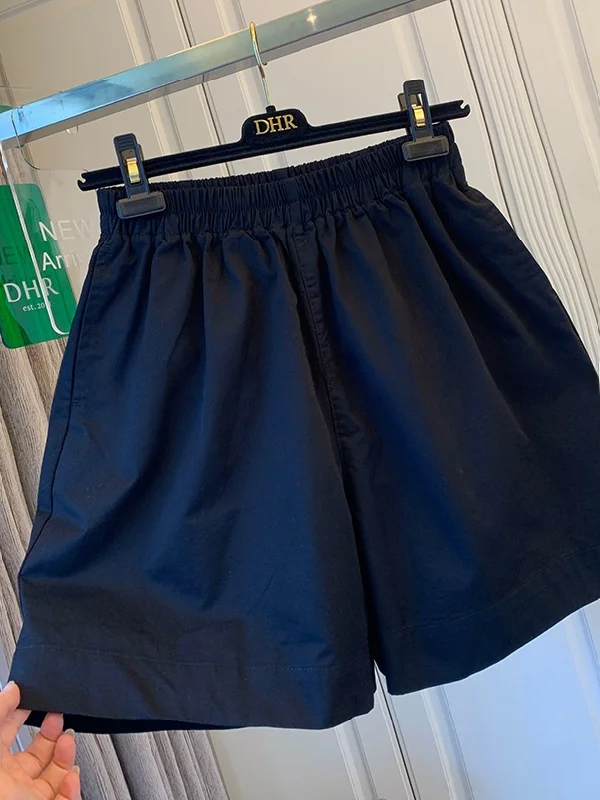 

plus Size Women's 300 Pounds Elastic Waist Casual Sports Shorts Summer Loose Straight Leg Wide Pants Versatile Comfortable Br...