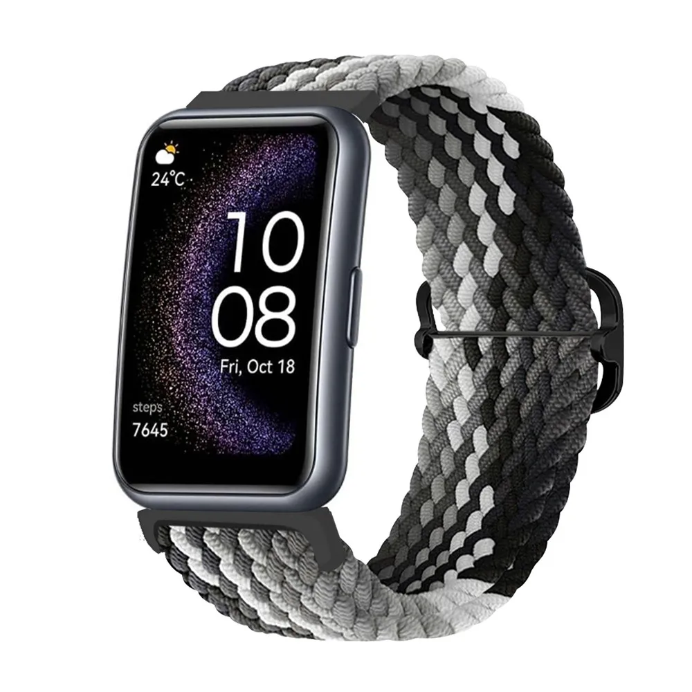 

Elastic Bands for Huawei Watch Fit Band, Slide Buckle Nylon Woven Strap