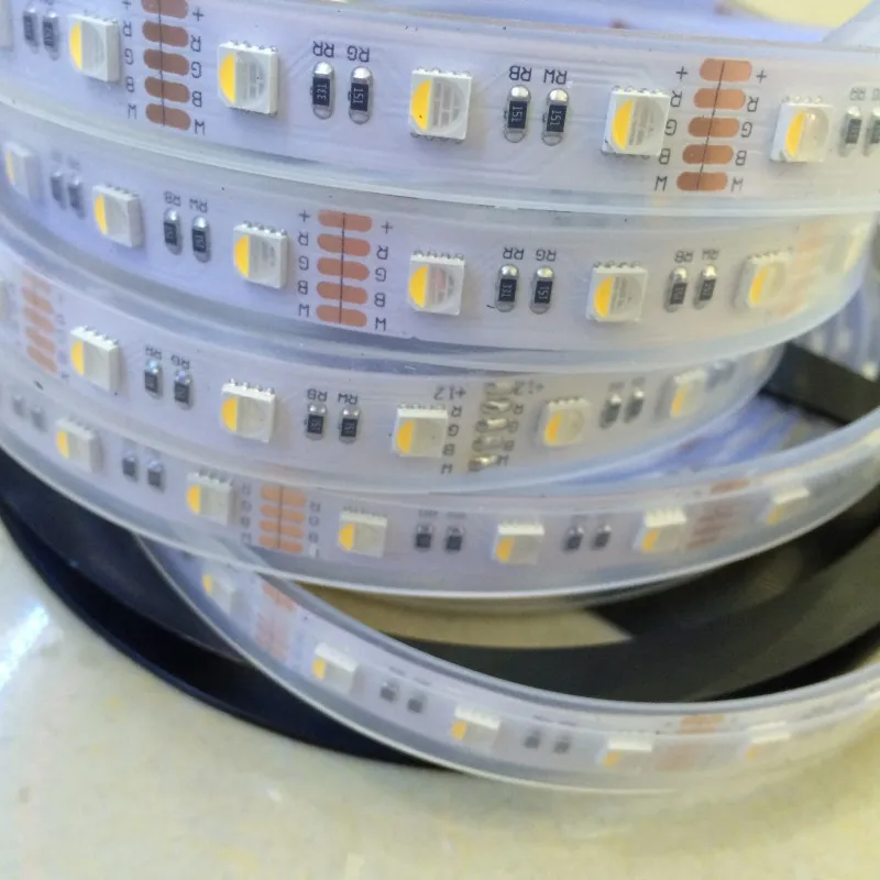New arrival 4 colors in 1 led RGBW LED strip waterproof 24V 12V 5050 smd 60LED/m 5m/Roll RGBW LED strip light