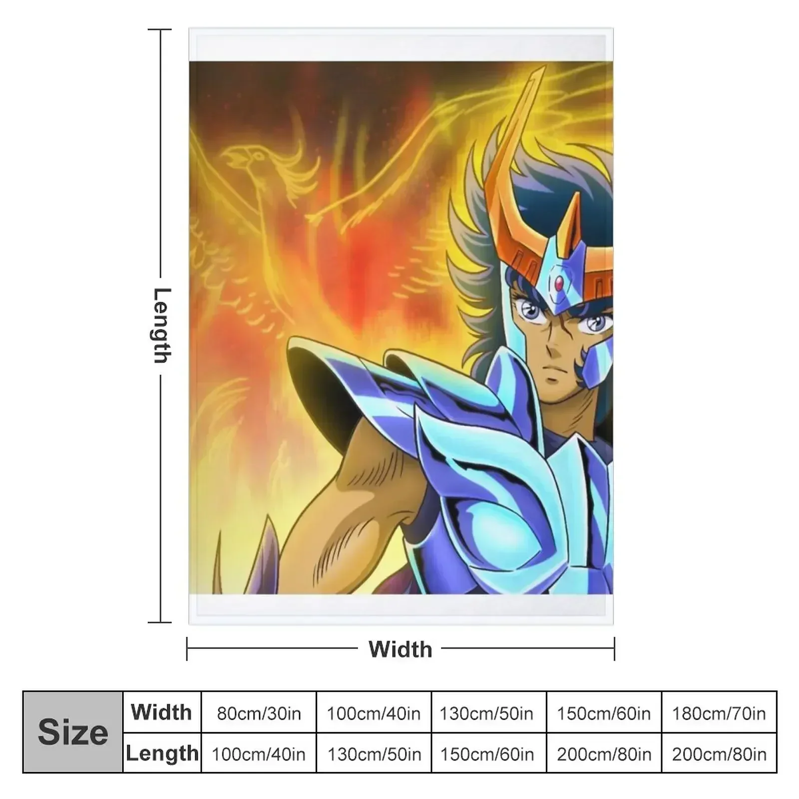 Saint Seiya Knights of the Zodiac Ikki Phoenix Throw Blanket Sleeping Bag Single Hairys for sofa Soft Plaid Shaggy Blankets