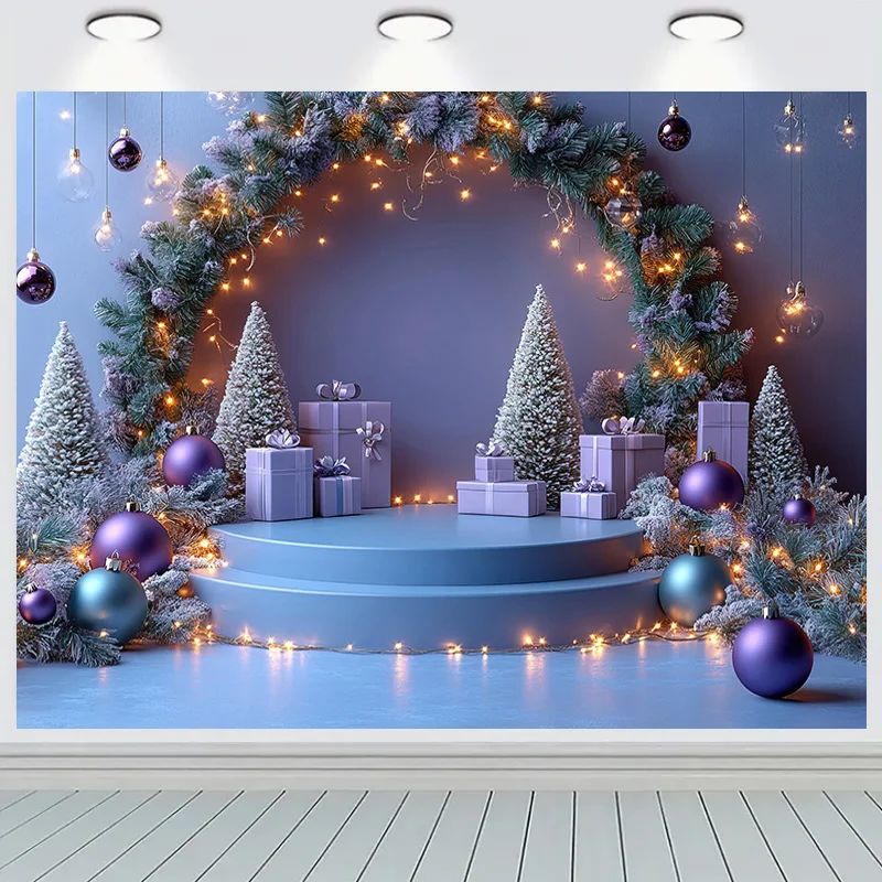 Happy New Year Christmas day Stage Photography Backdrops Props Family Decorations Festive Prizes Holiday Party Background DC-08