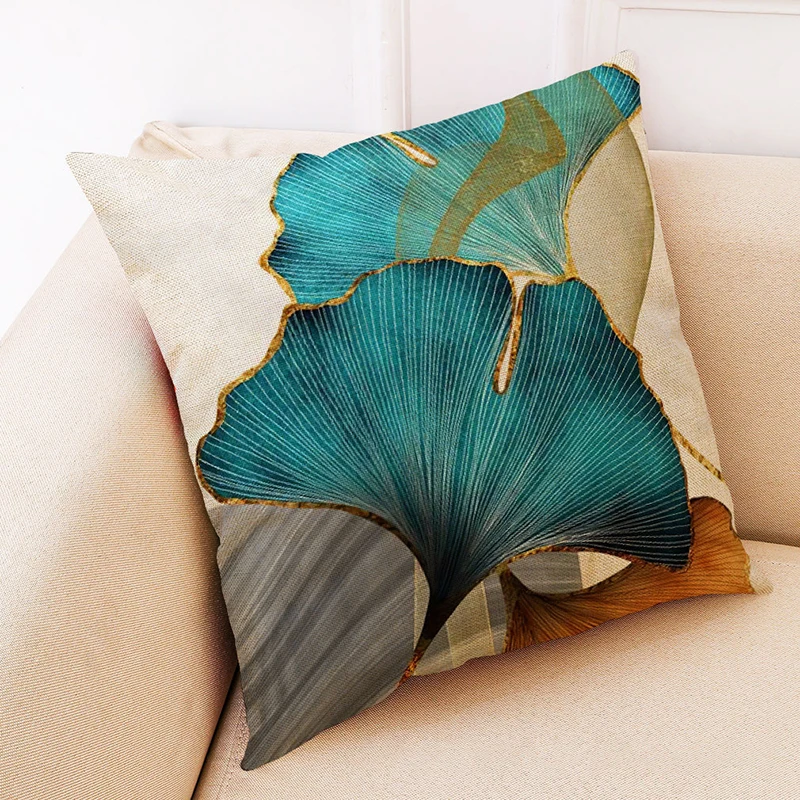 Art Ginkgo Biloba Pillow Set Car Pillow Home Sofa Cushion Pillow