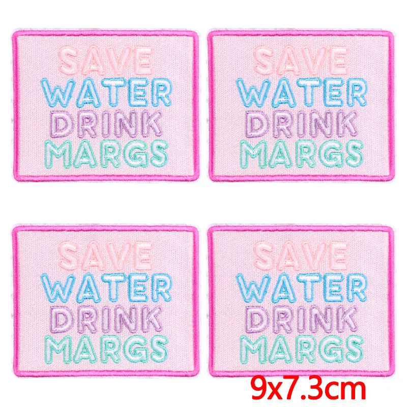 10PCS Wholesale Cartoon Letters Embroidered Patches for Clothing Fusible Patch DIY Iron On Patches On Clothes Hat Backpack Badge