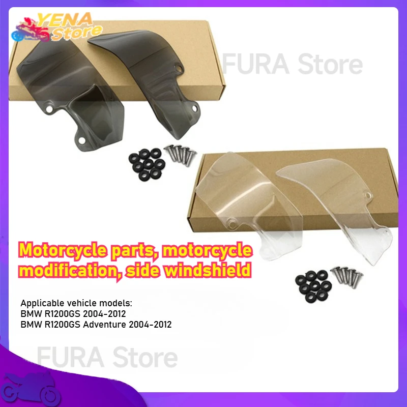 

Suitable for BMW R1200GS RS1200GSAdventure from 2004 to 2012, 1 pair of transparent side panel spoilers for windshields