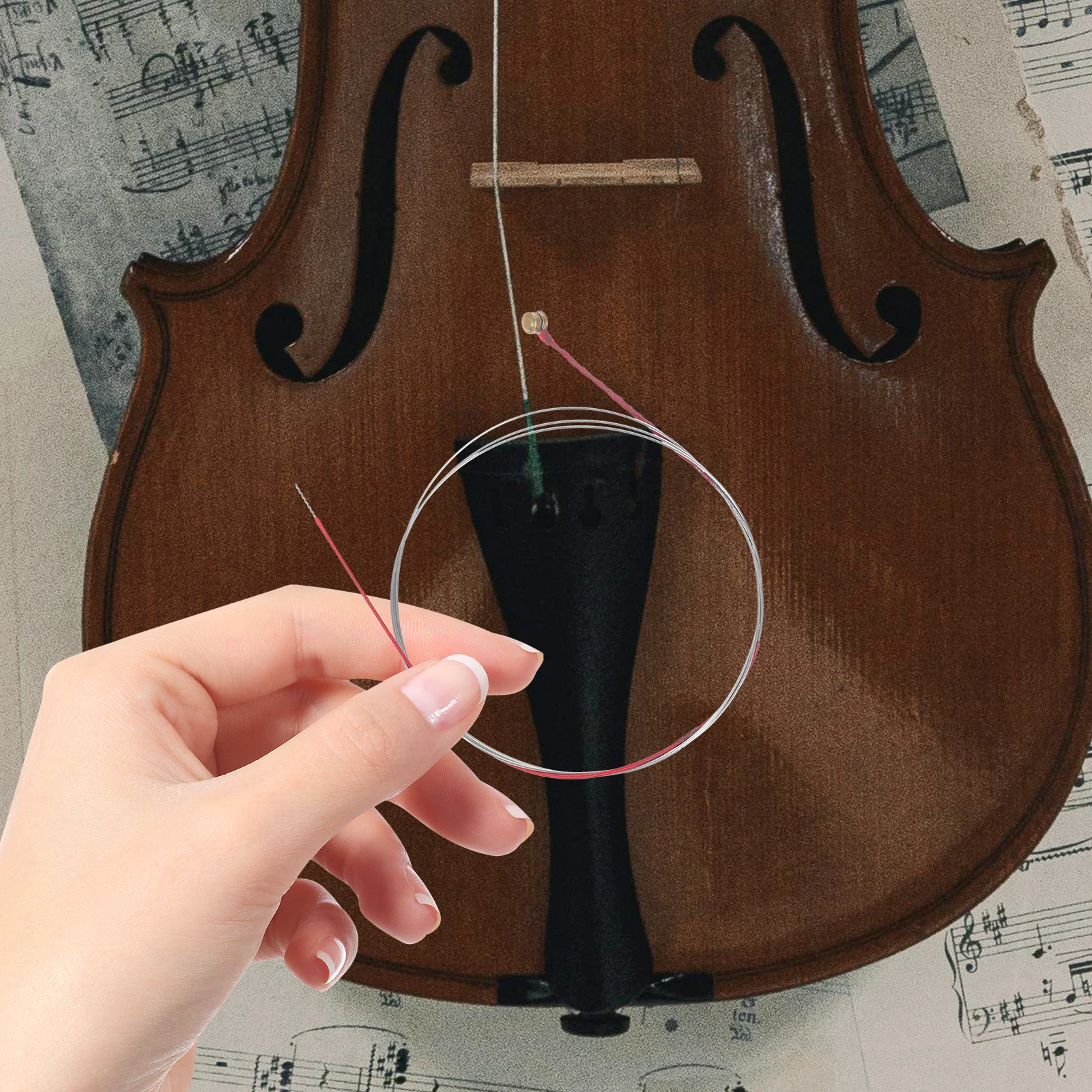 

2 Sets Viola Strings Metal Musical Instrument Parts Replacement Durable Bright Tone Noise Reduction For Viola Musicians