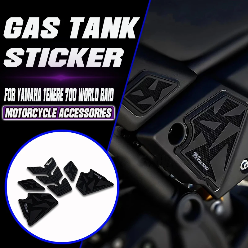 

For Yamaha TENERE 700 World Raid Tenere700 T700 2022 New Motorcycle Accessories Fuel Tank Pad Waterproof Fuel Tank Pad Stickers