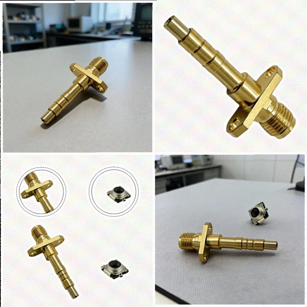 Dc-8GHz Flat Top-Round Needle RF Test Probe SMA-Connector Adapter 50 Ohm Gold Plated For High Frequency Signal Testing Tool