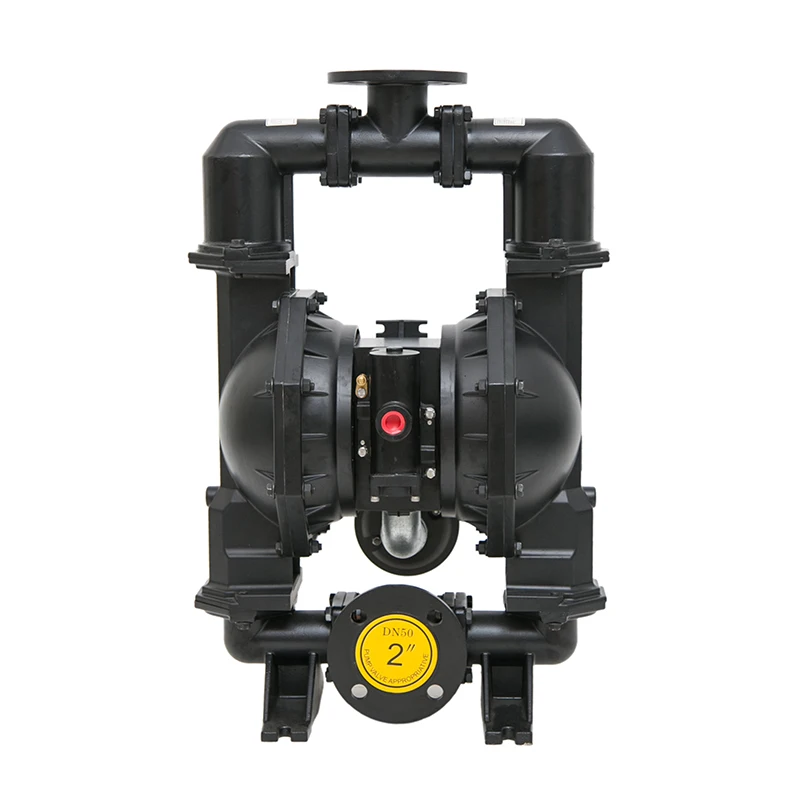 2 Inch Ceramic Industry Aluminum Air Operated Diaphragm Pumps With Santoprene Diaphragm Pneumatic Power Source