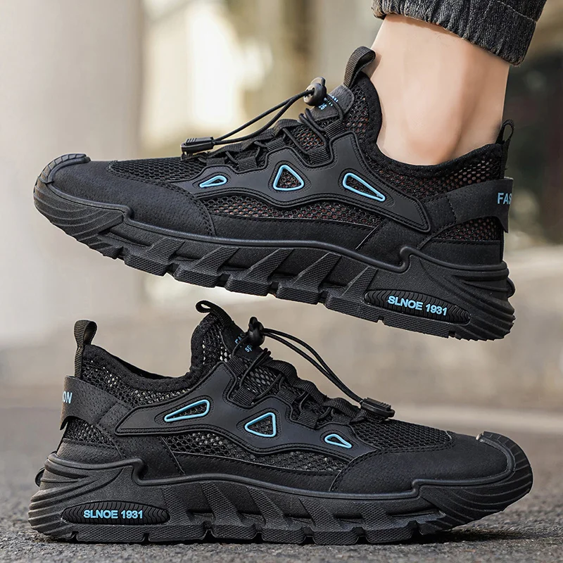 New Autumn Breathable Fly Woven Mesh for Men's Sports and Casual Comfortable Running Shoes