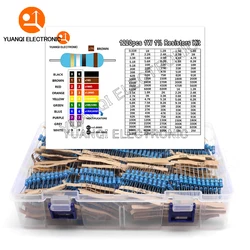 1220pcs 1W Metal Film Resistor Kit 1% 0.33R - 2.2M ohm 122ValuesX10pcs Resistance Set Assortment Pack