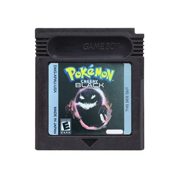 Pokemon Creepy Black GBC-Spielkassette 16-Bit-Videospielkonsolenkarte Englische Sprache für GBC/GBA