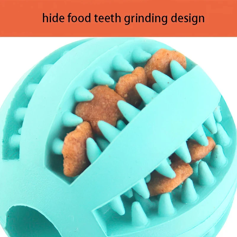 Bola de borracha interativa para cães, Limpeza dos dentes, Brinquedo para mastigar cachorros, Pet Stuff, Acessórios para cães pequenos