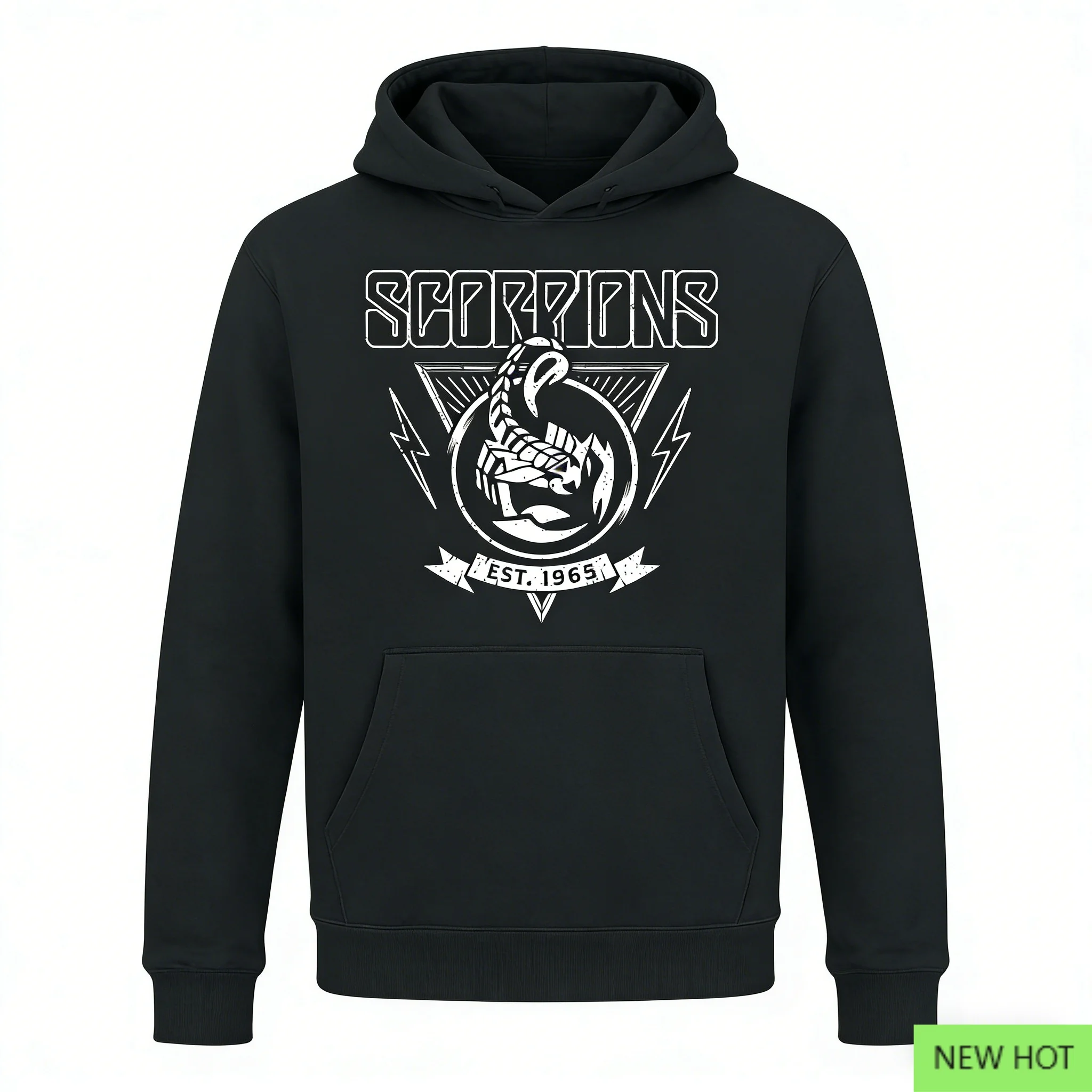 Koszulka Scorpions EST 1965 Crewneck, Hard Rock Top, idealna dla fanów niemieckiego hard rocku i miłośników klasycznej retro atmosfery