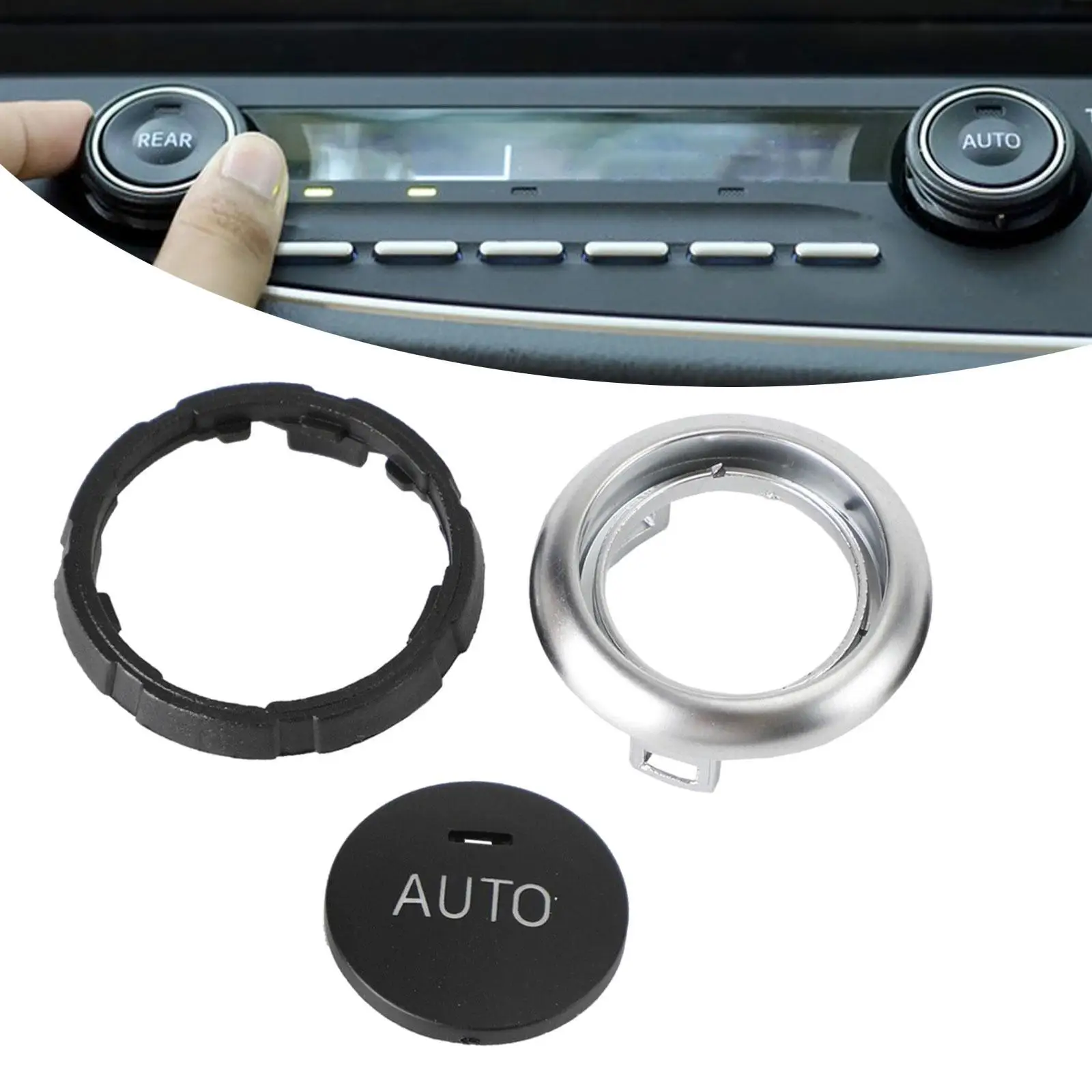 

PP Plastic Knob Button Cover Set Direct Replace Air Conditioning Accessories for BMW 7 Series 2009 2014