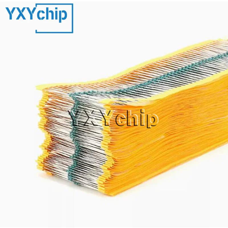 100 szt. Rezystor metalizowany 1/8W 1/6W 1R 2R2 3R3 4R7 5R1 6R2 750K 820K 0.125W 1% 1 1.2 1.5 1.8 82 91 680 750 820 910 R K M Ohm