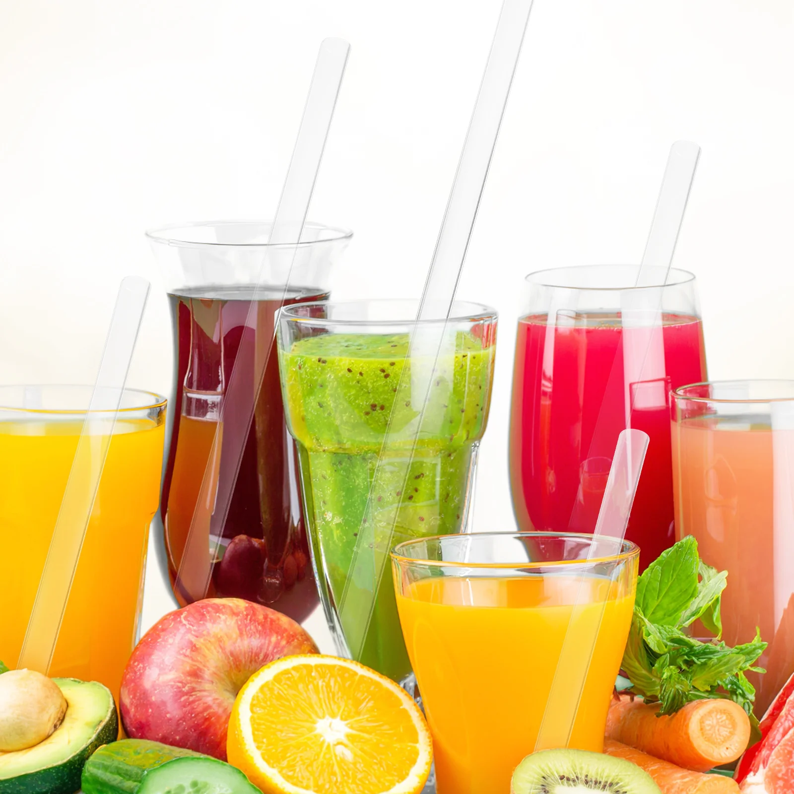 

8 шт. длинные многоразовые силиконовые соломинки с чистящей щеткой для большинства стаканов для водяных очков, соломинки для кувшинов для воды,