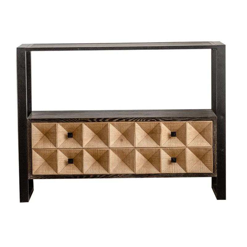 

Wabi **** designer tea cabinet multi-drawer home storage cupboard balcony storage cabinet retro decorative flower stand