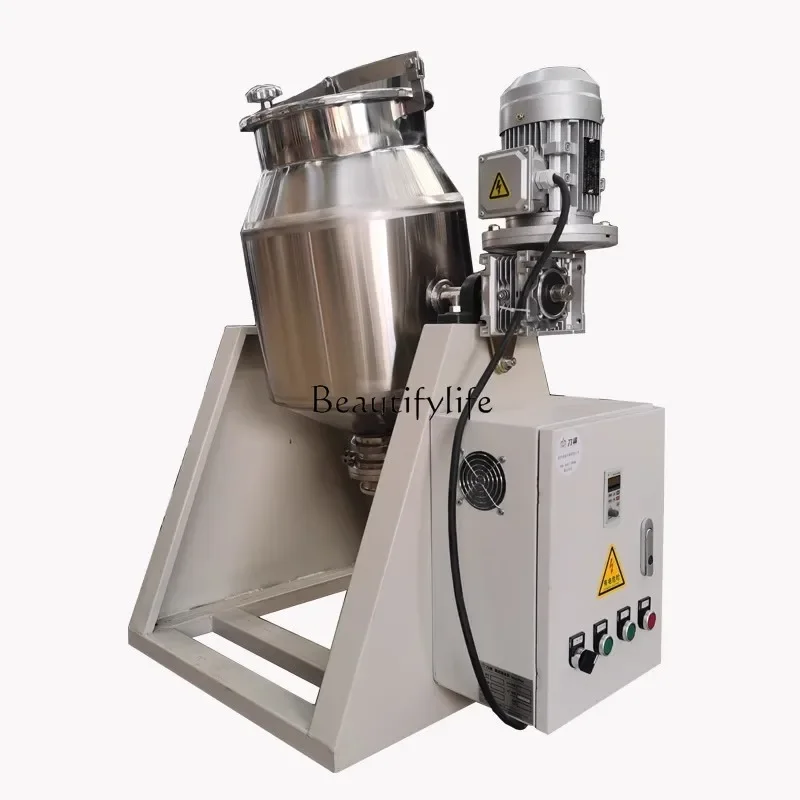 Dry powder mixer silent small stainless steel waist drum type mixing food mixer