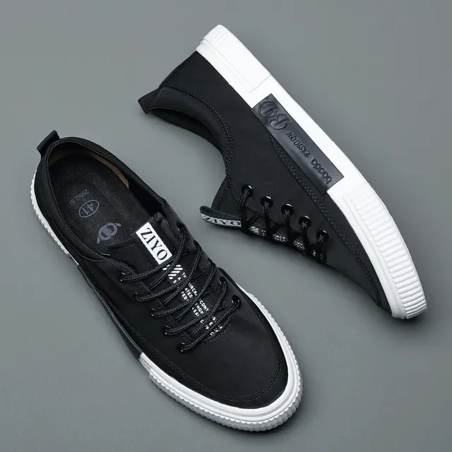 Canvas Mens Flats Lightweight Walking Sneakers Breathable Casual Fashion Lace Up Men High Top Shoes Ice Silk Footwear Grey