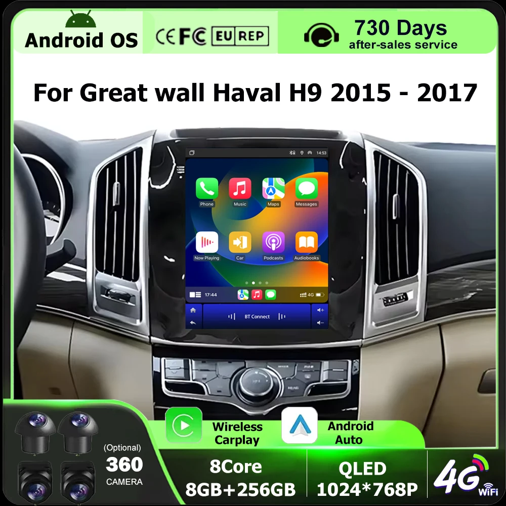 

9.7'' Android 16 Auto For Great wall Haval H9 2015 2016 2017 Car Radio Multimedia Video Player Navigaion GPS Tools 360 Camera BT