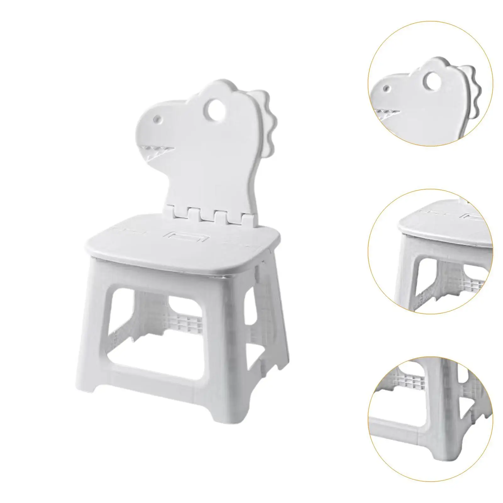 Taburete para niños, silla plegable, taburete para cambiar zapatos con respaldo