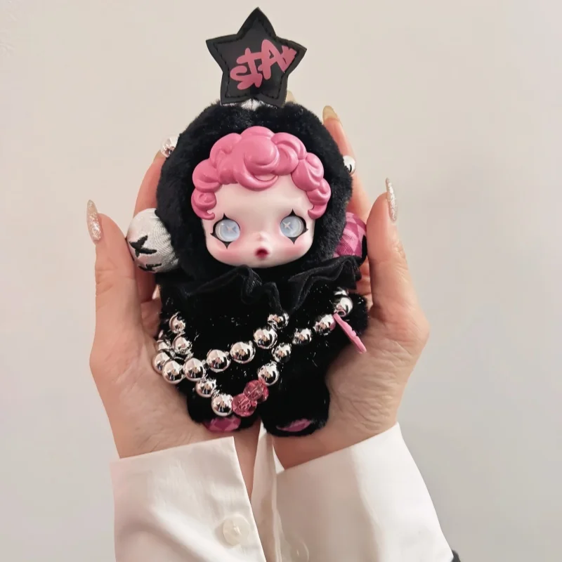 Hot Skullpanda Soft And Tough Series Limited Kawaii Fluffy Keychain Model Toy Decoration Pendant Girl 1: 1 Replic Christmas Gift