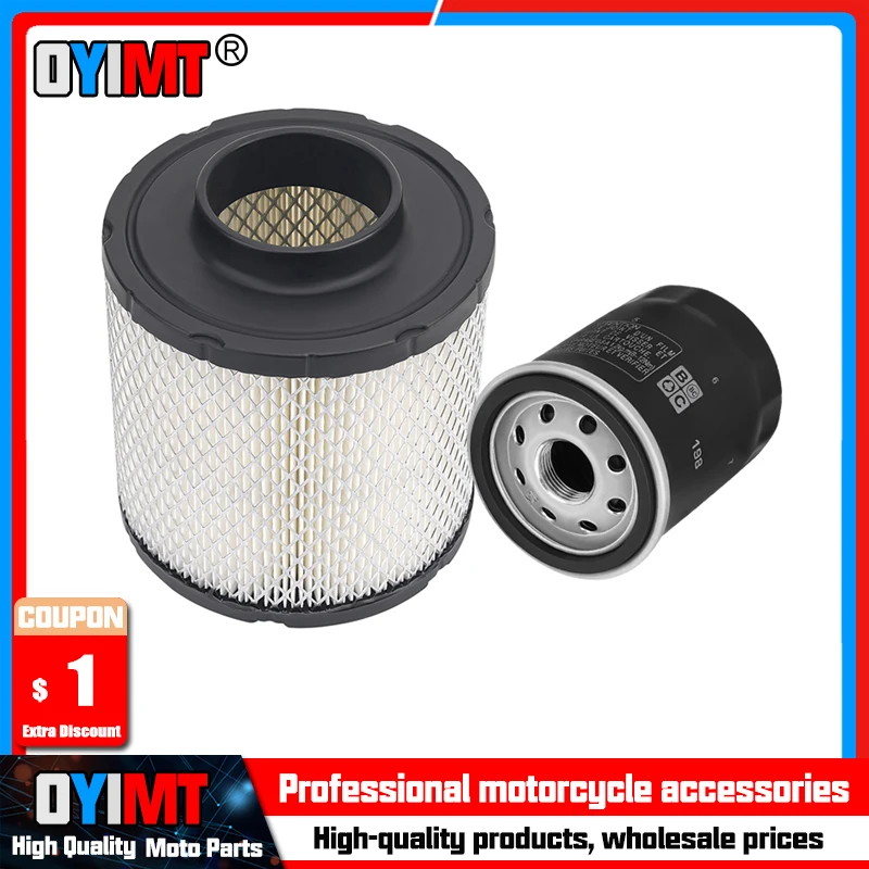 Motorcycle Air Filter & Oil Filter For Polaris Ace 500 SOHC EPS HD EFI SP M1400 Gas Ranger Crew 570 Sportsman 7082037 2521372