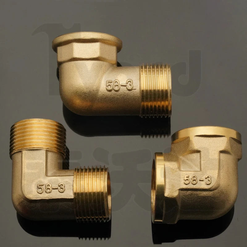 1/8 "1/4" 3/8 "1/2" 3/4 "1" fêmea x rosca macho 90 graus cotovelo de bronze encaixe de tubulação conector acoplador para água combustível adaptador de cobre