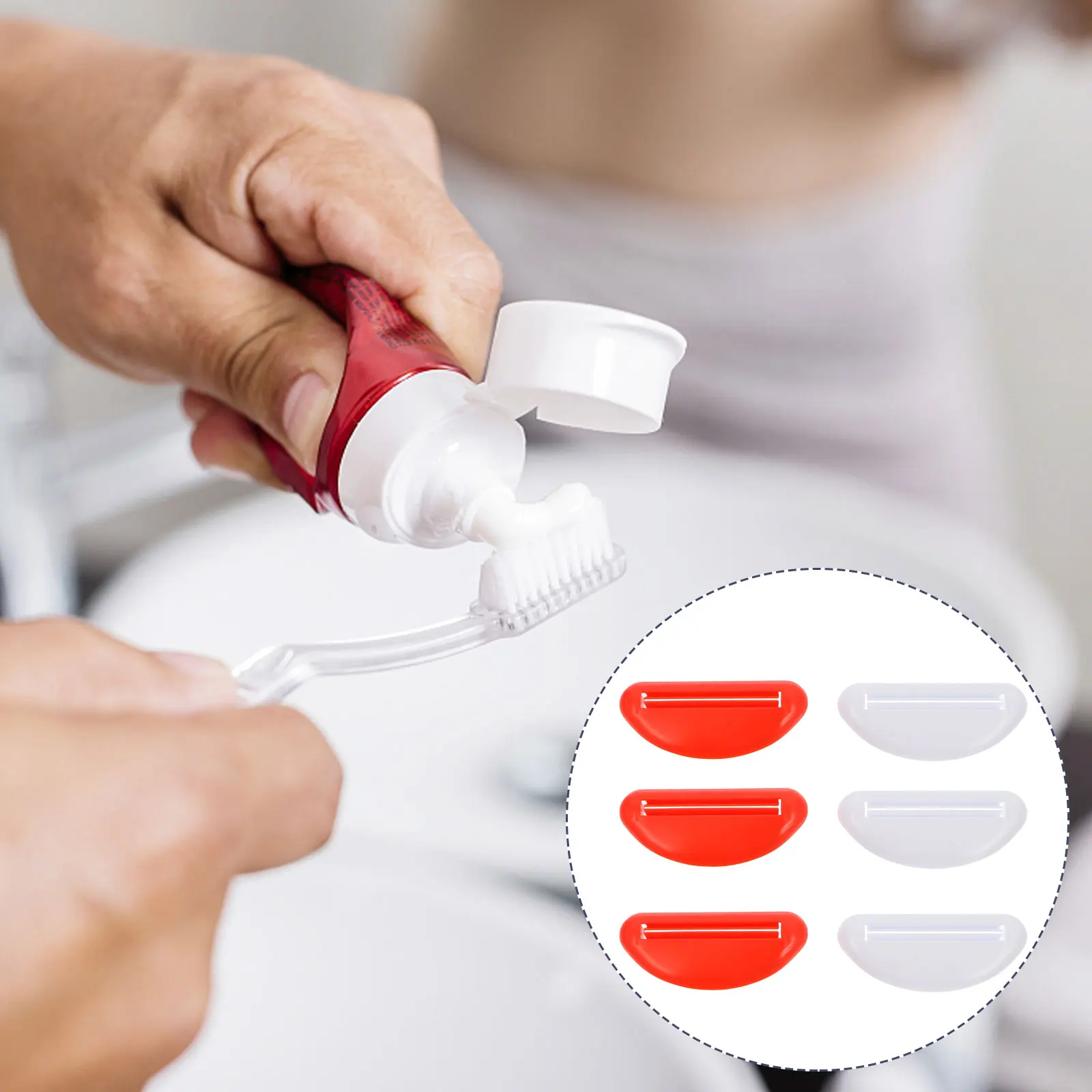 

6 Pcs Toothpaste Squeezer House Tool Plastic Makeup Bathroom Home Gadget