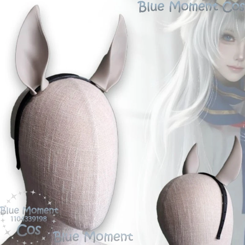 Diadema de Orejas de Caballo de Peluche Uma Musume Oguri, Accesorio de Cosplay de Anime, Correa Ajustable, para Conveniones, Halloween, Navidad, Carnaval