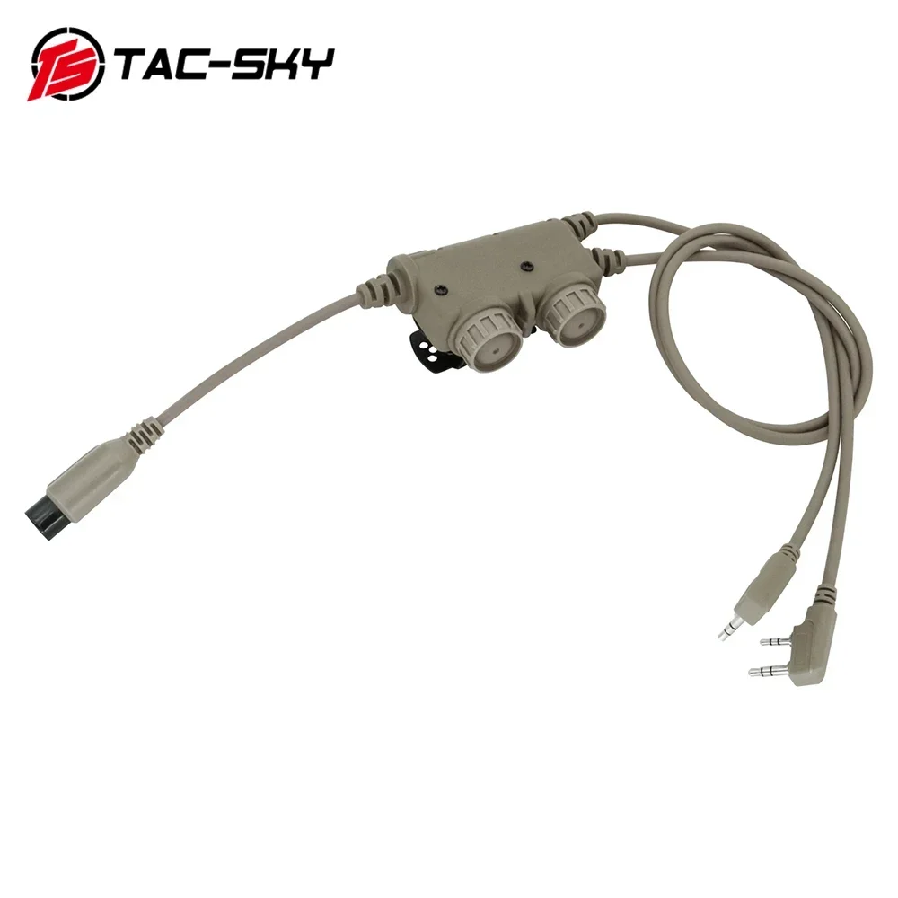 

Tactical RAC Dual Communication PTT Adapter Compatible with Tactical COMTAC FOR SORDIN Headset & KENWOOD Plug walkie-talkie