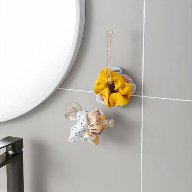 Adhesive Scrunchie Holder Hair Accessories Organizer Clear Wall Hooks Scrunchy Storage Stick Headband Hairband 2022 New