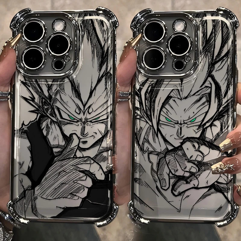 Funda de teléfono con revestimiento de Black Comics D-Dragons para Google Pixel 10a 10 9 8 7 9a 8a 7a Pro XL 5G Anti Fall Airbag B-Balls