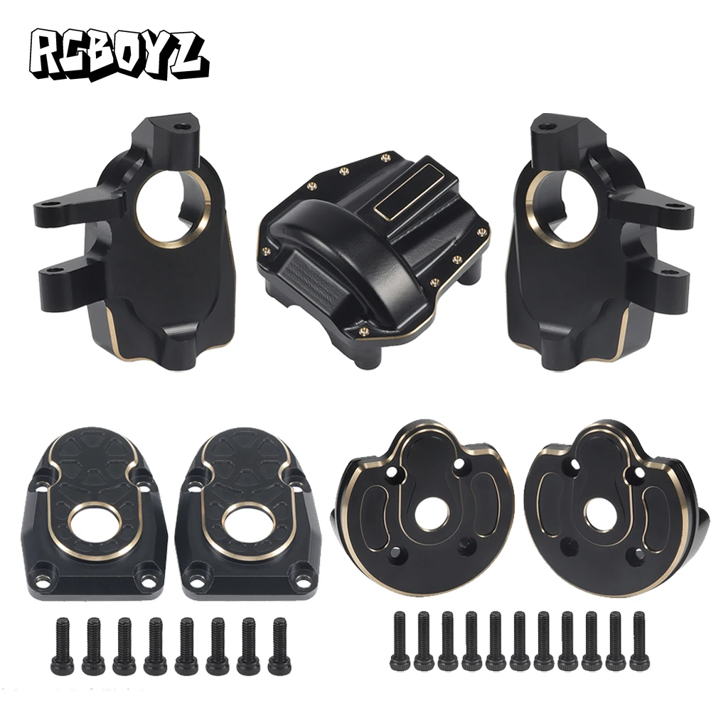 1/10 Axial Capra SCX10 III AR45P AR44 CP44 F9 용 황동 웨이트, 스티어링 너클 포털 커버, 액슬 하우징 업그레이드 부품