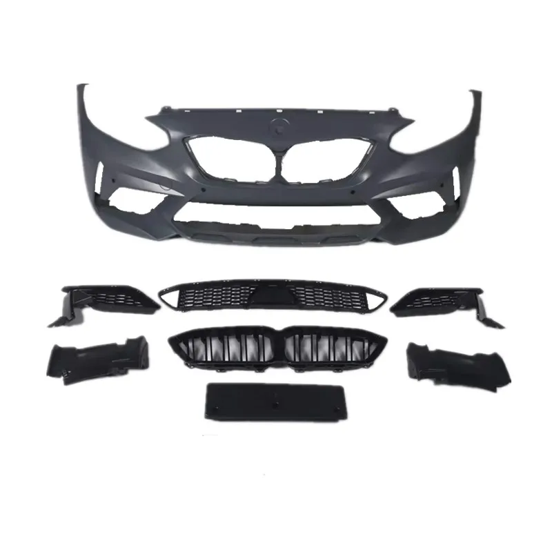 Front Bumper Assy BodyKit for BMW 1 Series F52 2012-2022 Upgrade M2C Style Bumper with Grille