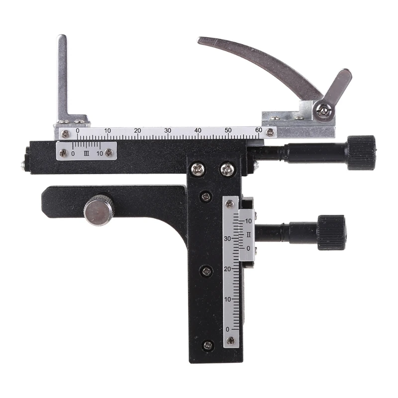 OOTDTY Microscope Moveable Stage Caliper With Scale Attachable Mechanical Stage X-Y High-precision Vernier Biological