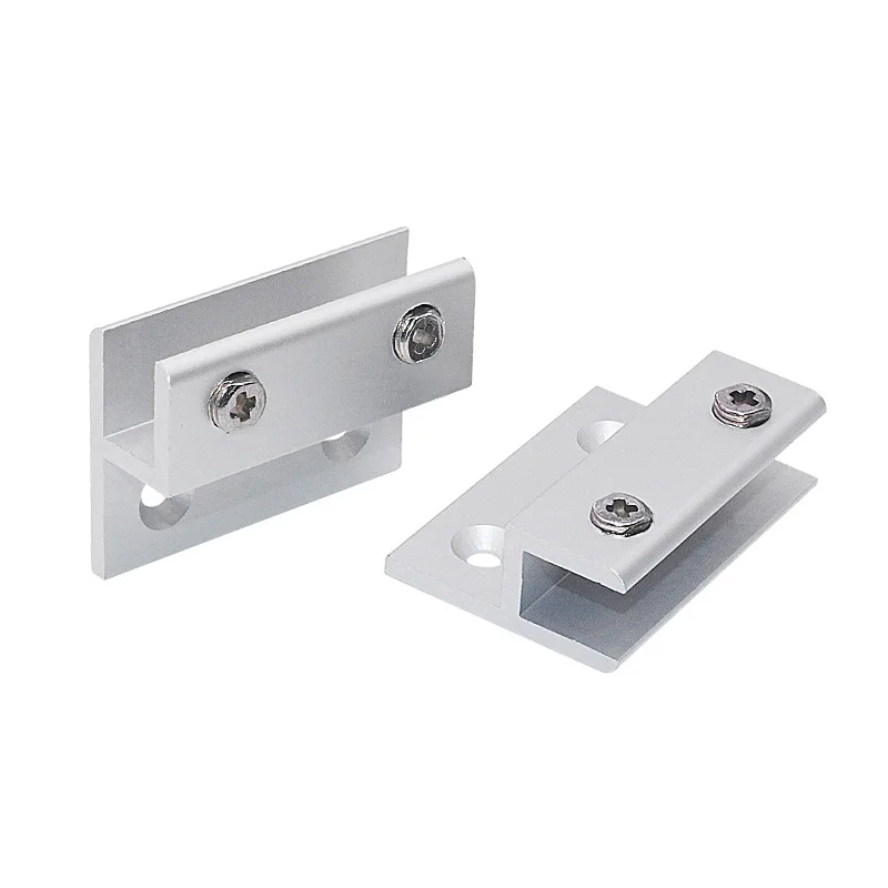 

4Pcs Aluminum Alloy Glass Acrylic Mirror Wall Mount Clip Holder H Shaped