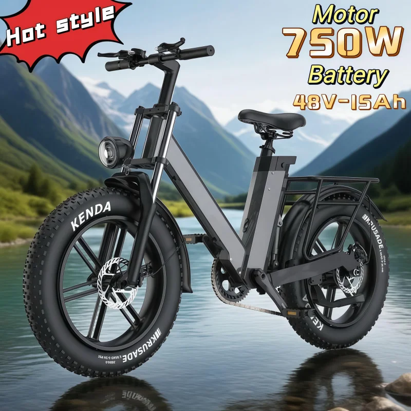 

20-inch aluminum alloy fat tire snow city commuting ebike/750W high-speed motor/48V15AH high-efficiency battery
