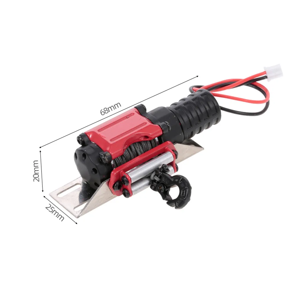 RC Car Metal Winch + Wireless Remote Controller for 1:10 RC Crawler Truck Axial SCX10 90046 TRX4 TRX6 Redcat Gen8