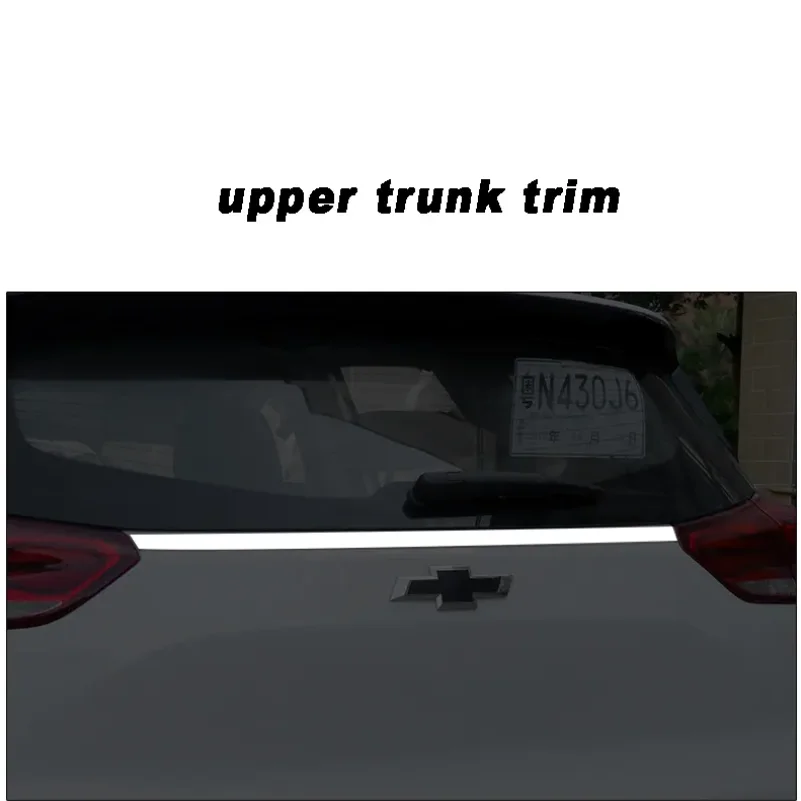 For Chevrolet Tracker Trax 2019 2020 2021 Accessories Rear Trunk Tailgate Door Tail Cover Trim  Garnish Bezel Cover