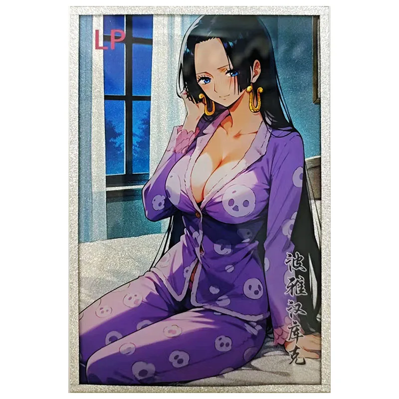 Anime Goddess Story ONE PIECE Rare LP A6 Size Collectible Cards Nami Vivi Kozuki Hiyori Hancock Toys for boys Birthday Present