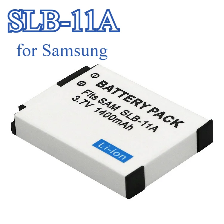 Reemplazo de batería de 1400mAh SLB-11A para cámaras digitales Samsung ST5000/ST1000/WB100/WB650 Li-ion de alta capacidad