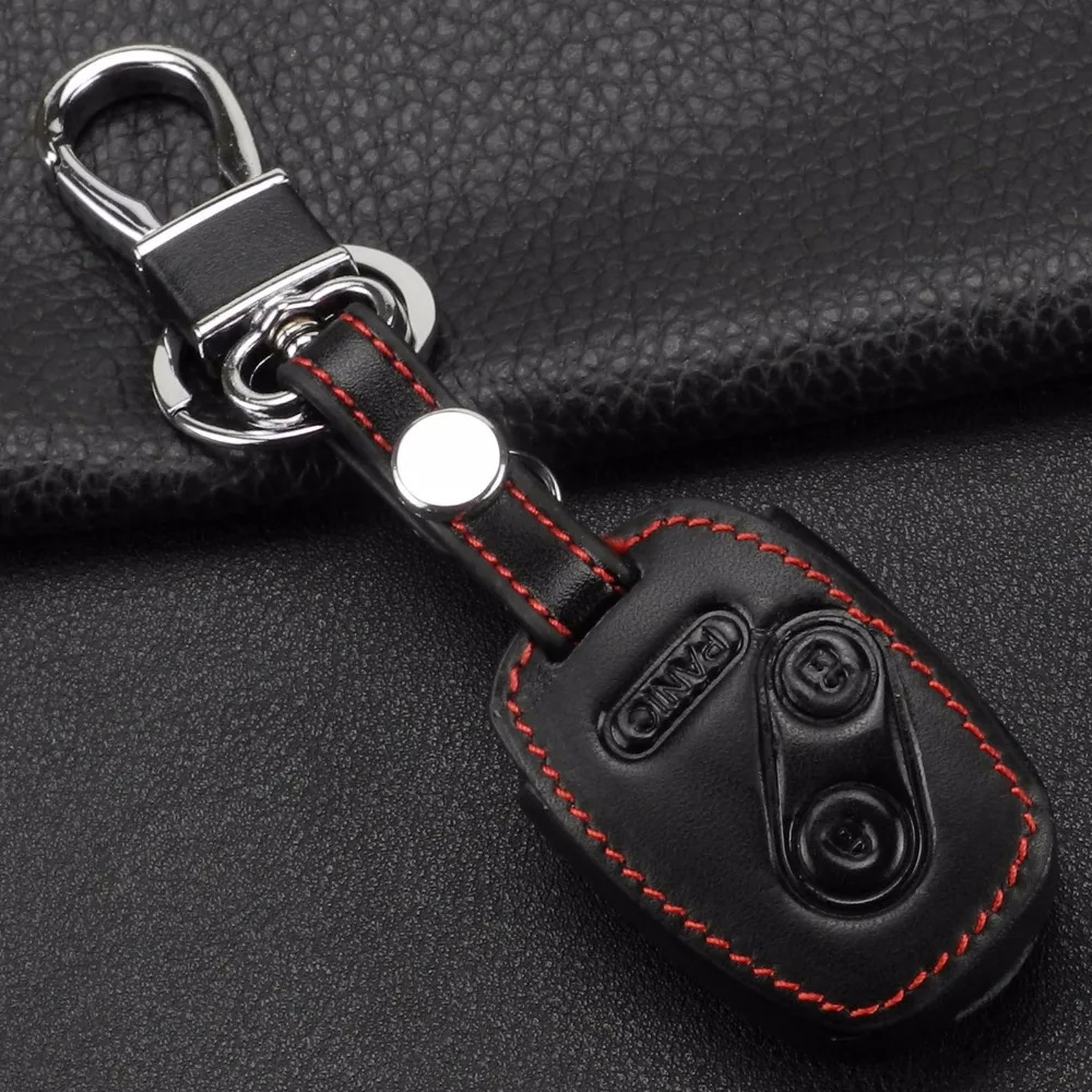 jingyuqin 3 Buttons Remote Key Leather Case Cover For Honda CRV Accord City Civic Odyssey HRV Insight Pilot Jazz Ridgeline