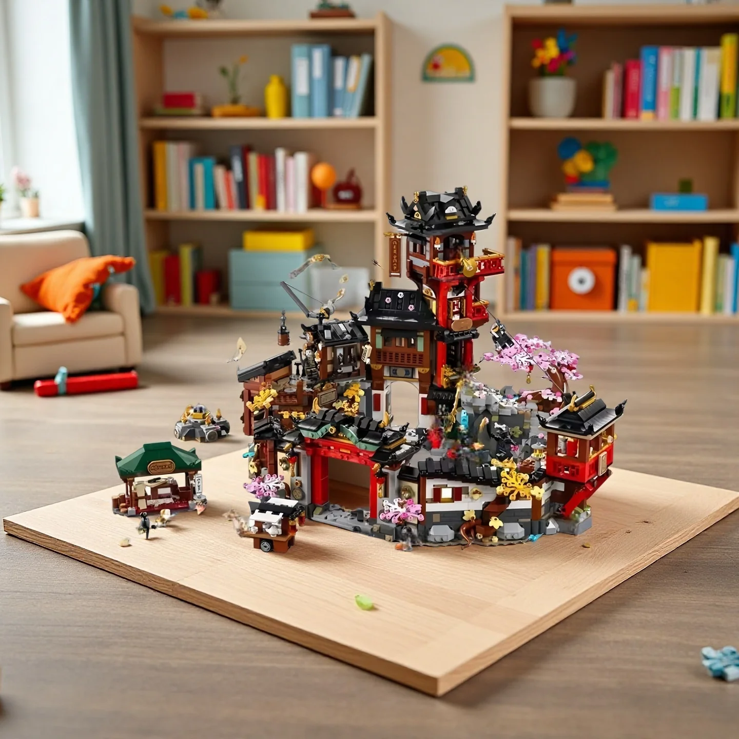 

4851 деталь конструктора-модели здания «Праздник старого города», креативная сборная игрушка, подходит для взрослых в качестве подарка на день рождения.