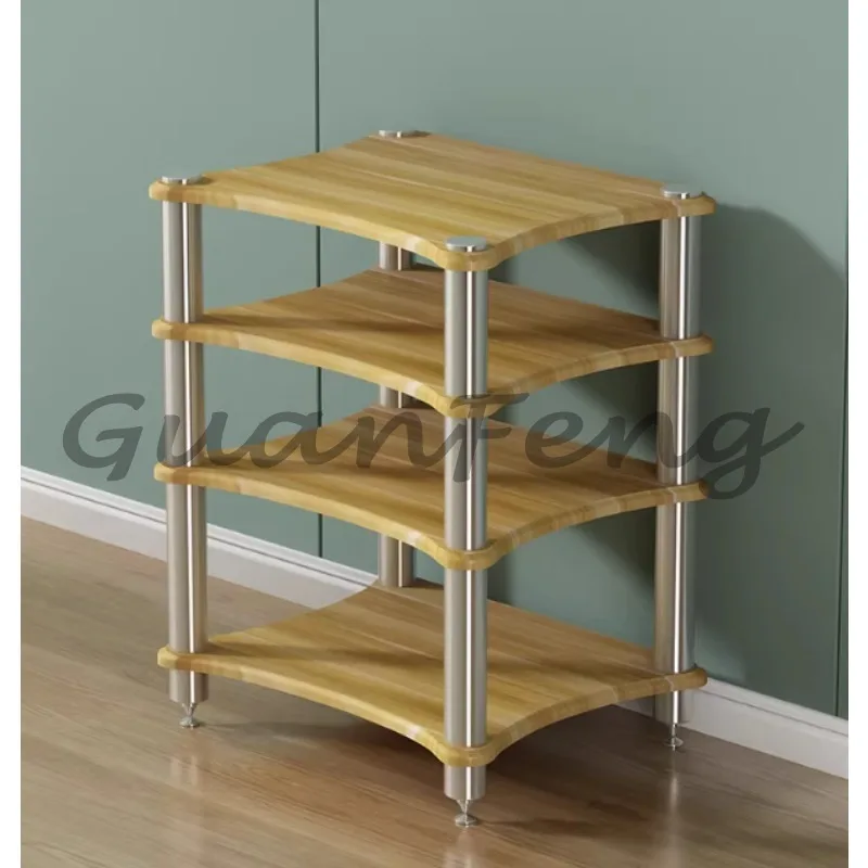 Power amplifier cabinet, audio rack with shock absorber studs