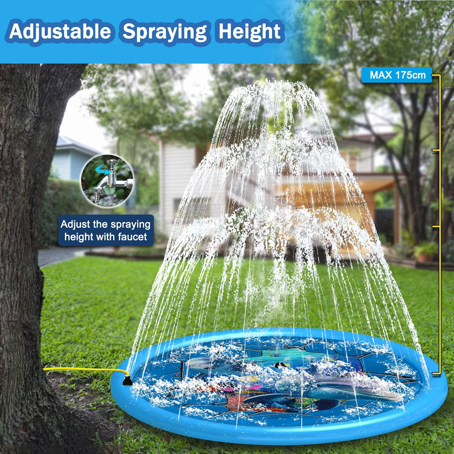 Çocuklar için Şişme Su Oyun Ma - Sprinkler Splash Pad incelemesi ve fiyatı