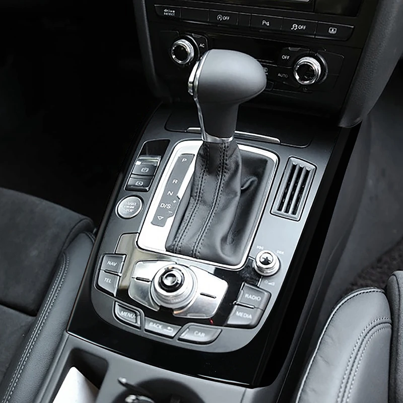

For Audi A5 A4 B8 2010-2016 Car Console Gear Shift Panel Side Frame Decoration Trim Strip Carbon Pattern Interior Accessories
