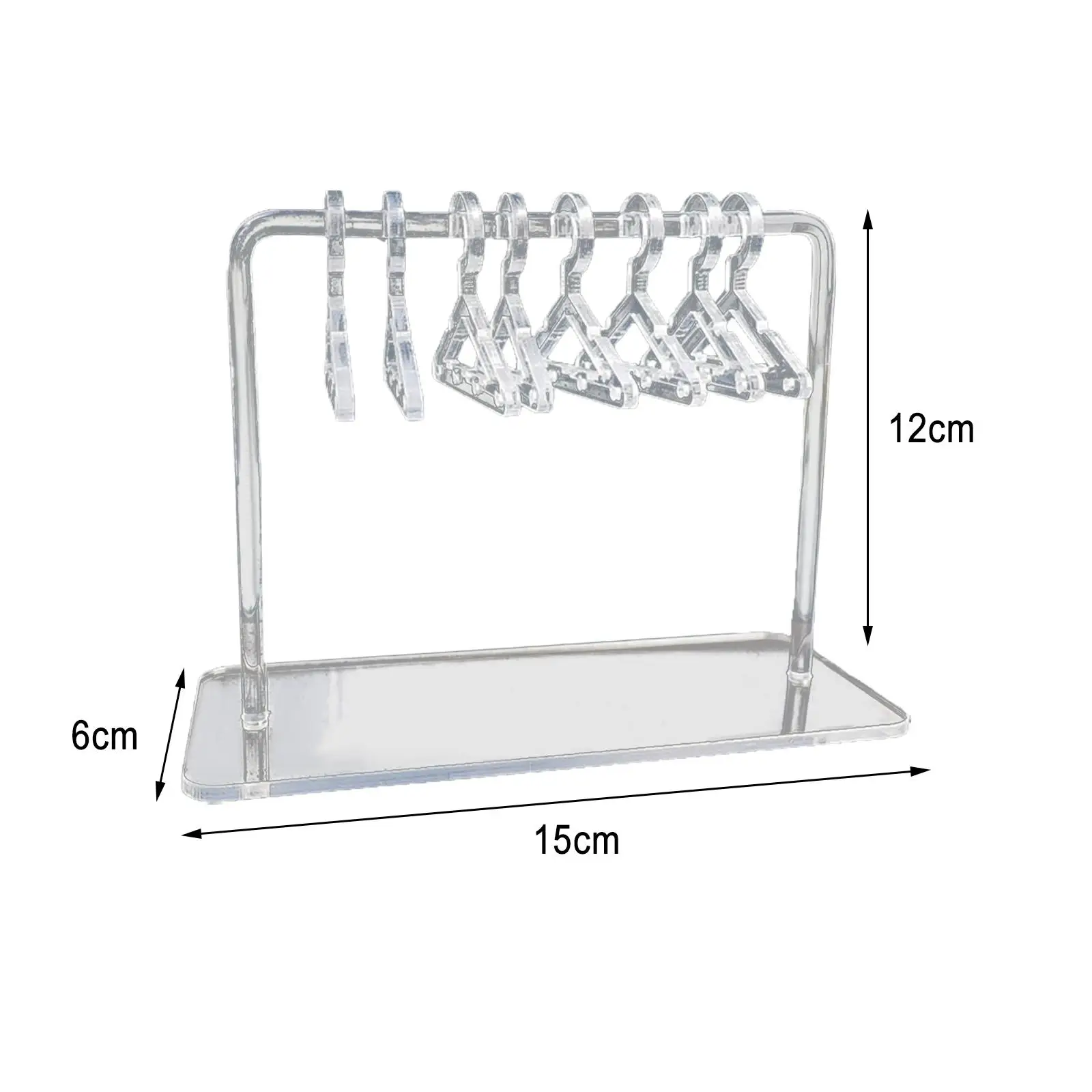 Acrylic Earring Display Stand 8Pcs Mini Hangers Dangle Earring Organizer