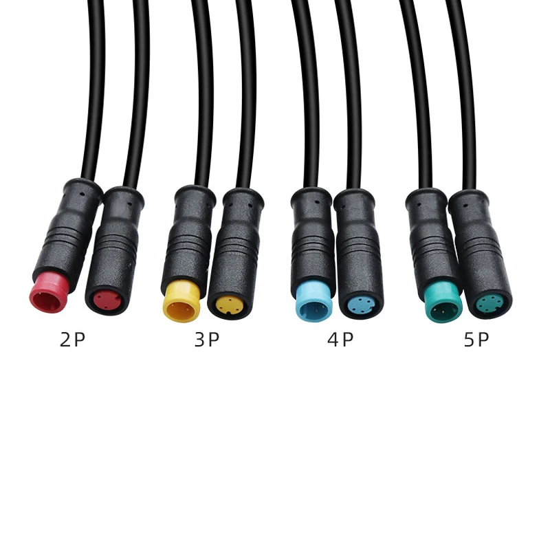 M8 Waterproof Connector Cable, LED Outdoor Solar 2P 3P 4P 5P Male/Female Signal Sensor Power Connection Wire