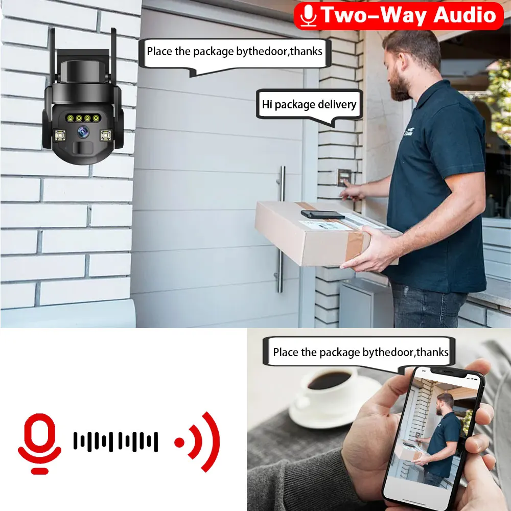 TUYA Outdoor Waterproof 5MP WiFi Security Camera Smart Life PTZ Video Surveillance IP Camera CCTV Auto Tracking Audio smart Cam